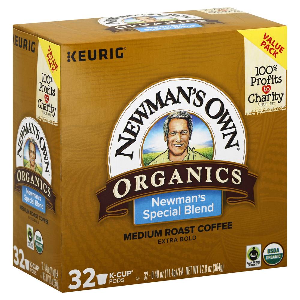 Newman's Own Organics Special Blend Medium Roast Coffee Pods (0.4 oz, 32 ct)