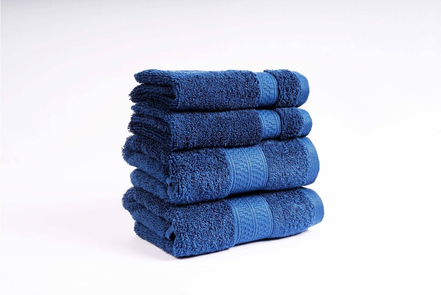 allen + roth 4-Piece Blue Cotton Hand Towel and Wash Cloth Set | TRNSFTHWBLU