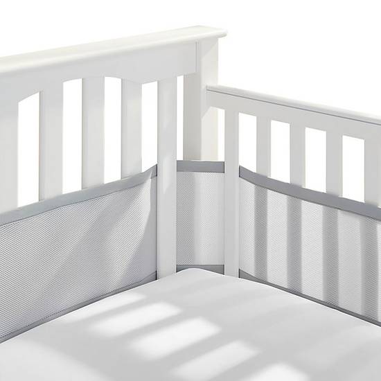 BreathableBaby® Breathable Mesh Crib Liner in Grey Mist
