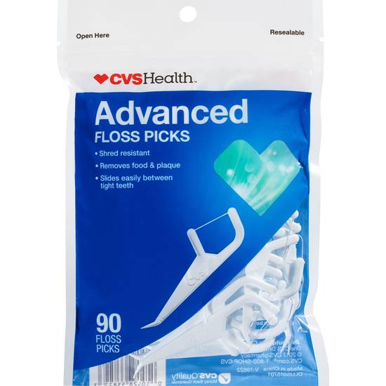CVS Health Advanced Floss Picks, 90 CT