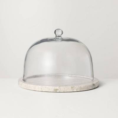 Hearth & Hand Marble Covered Dessert Slab Warm Gray With Magnolia