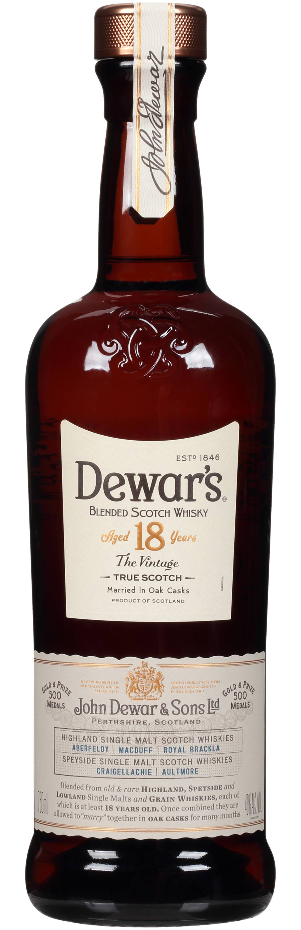 Dewar's Blended Scotch Whisky (750 ml)