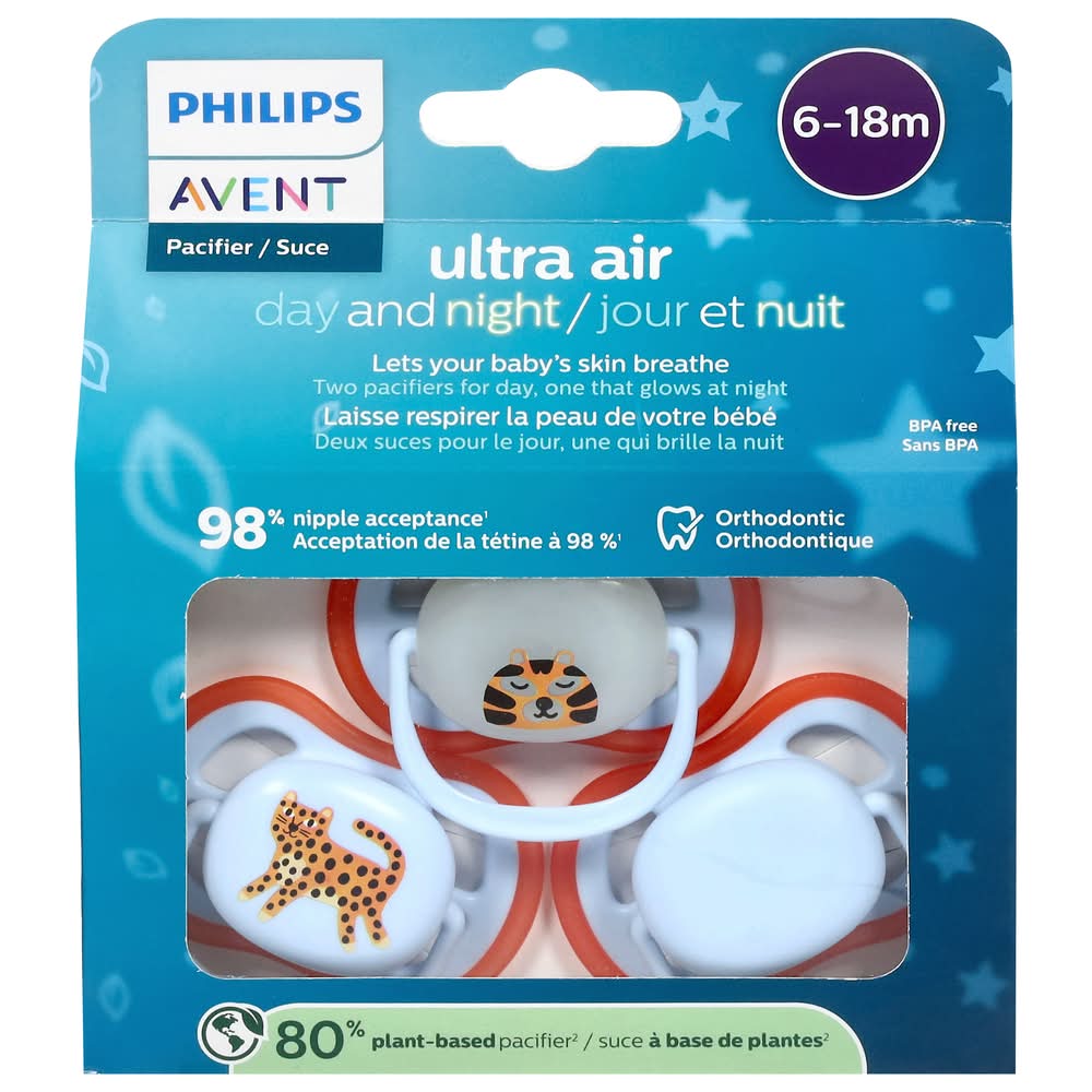 Avent Philips Day & Night Ultra Air Pacifiers, 6-18 M (3 ct)