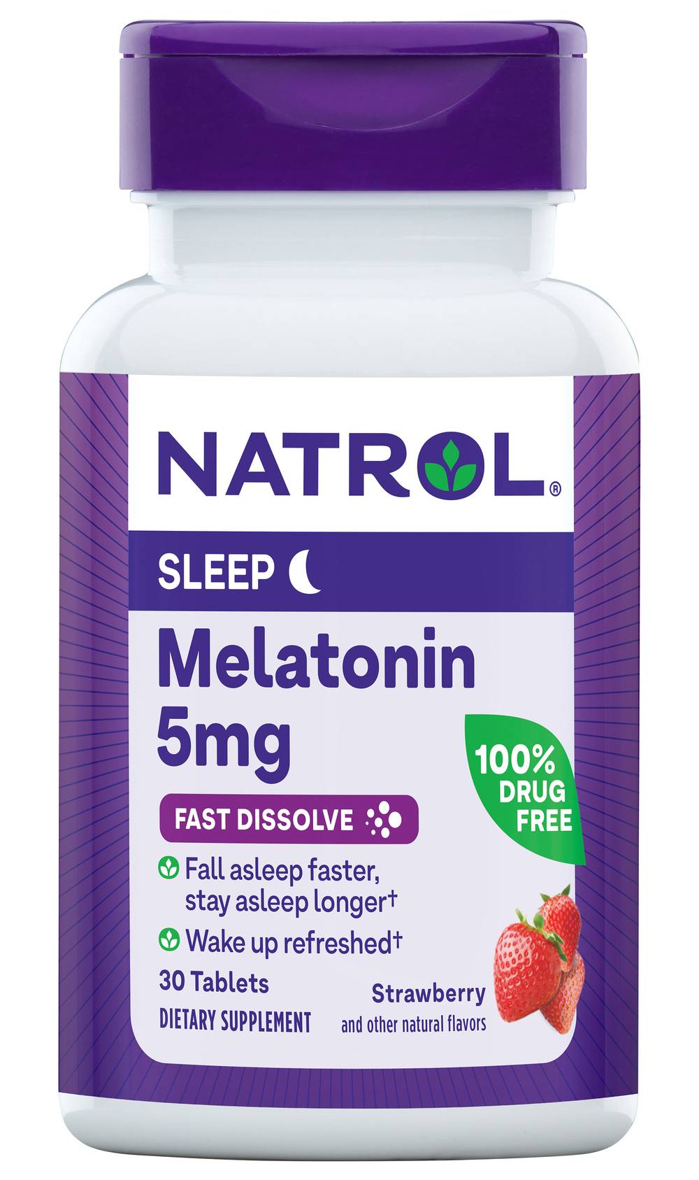 Natrol Extra Strength Sleep Strawberry Melatonin Tablets