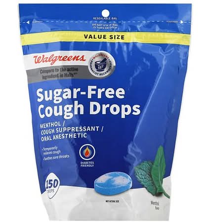 Walgreens Sugar-Free Cough Drops Menthol