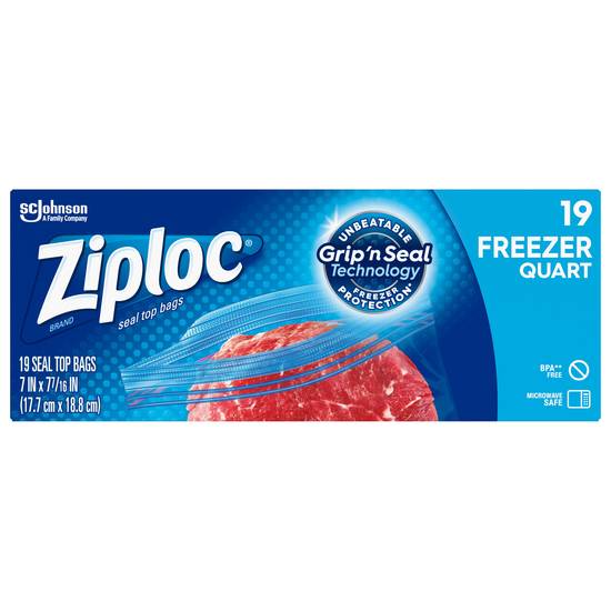 Ziploc Freezer Bags Quart (19 ct)