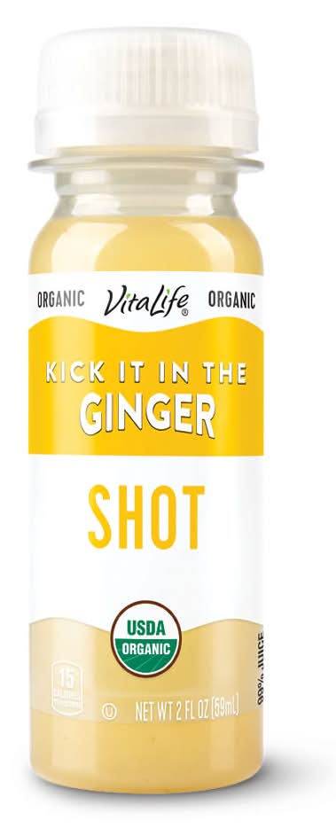 VitaLife Organic Kick It in the Shot, Ginger (2 fl oz)