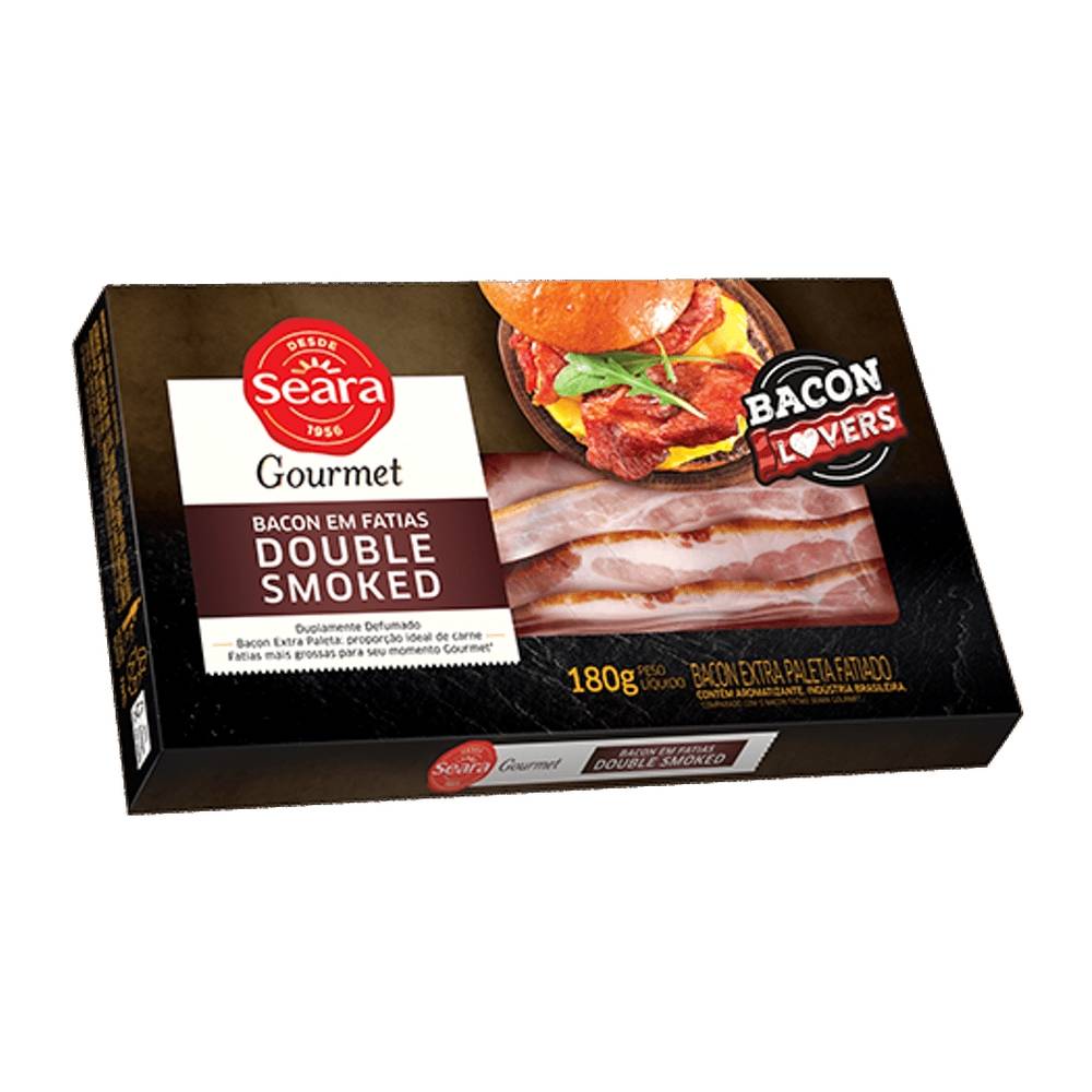 Seara bacon em fatias gourmet double smoked (180g)
