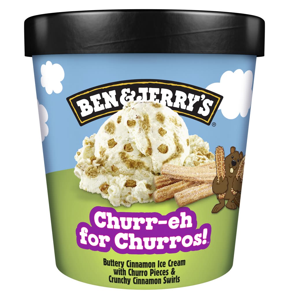 Ben & Jerry's Churr-Eh For Churros Ice Cream, Buttery Cinnamon (473 g)