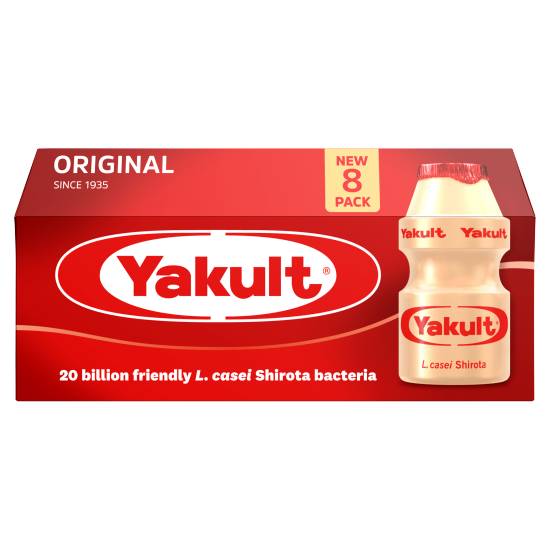 Yakult Vanilla-Lemon, L. Casei Shirota Original Yogurt (8 x 65ml)