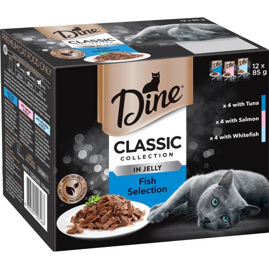 Dine Classic Collection Pouch Cat Food Fish Selection in Jelly 12x85g 12 pack