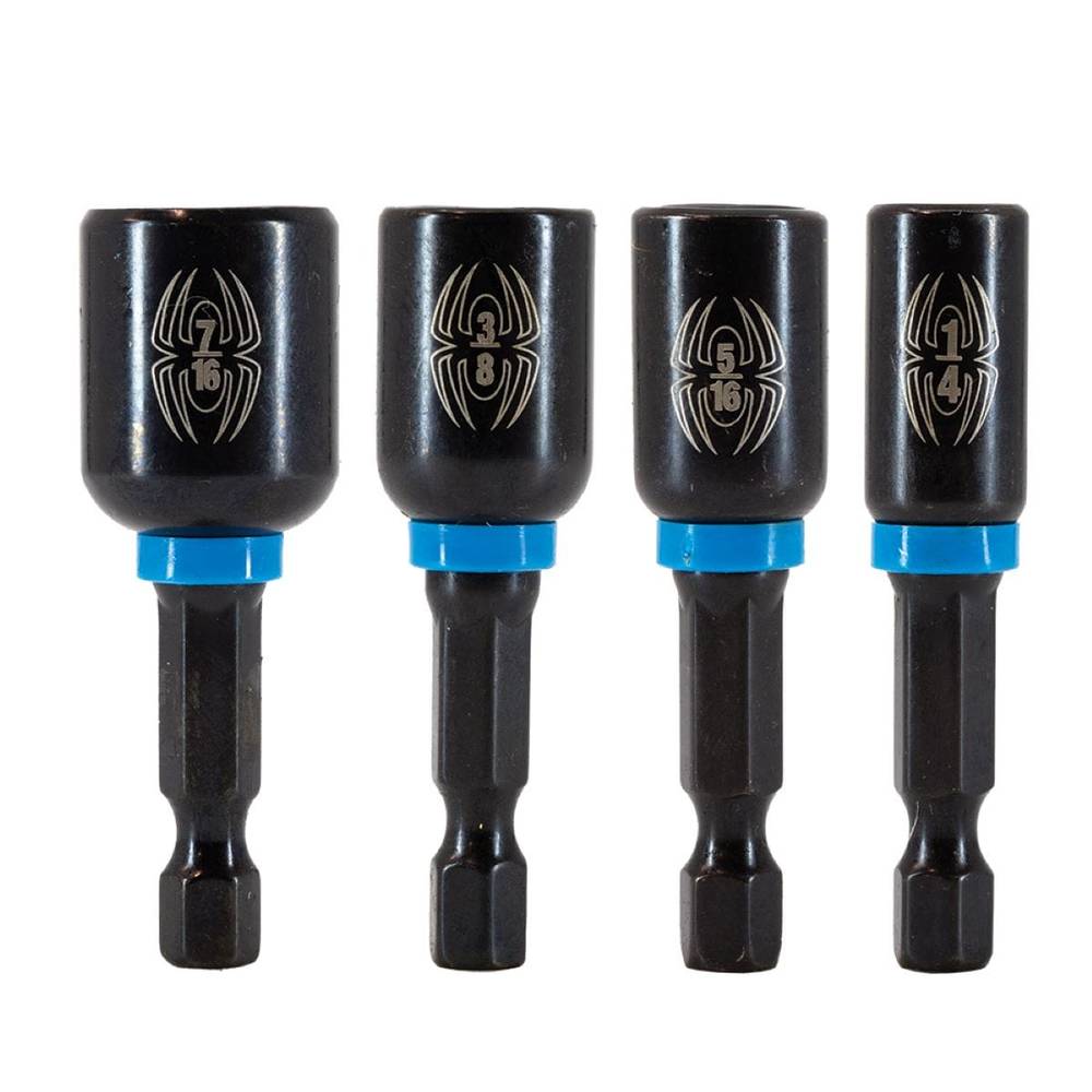 Spyder Mach-Blue 1/4-in x Nutsetter Impact Driver Bit (4-Piece) | 19063