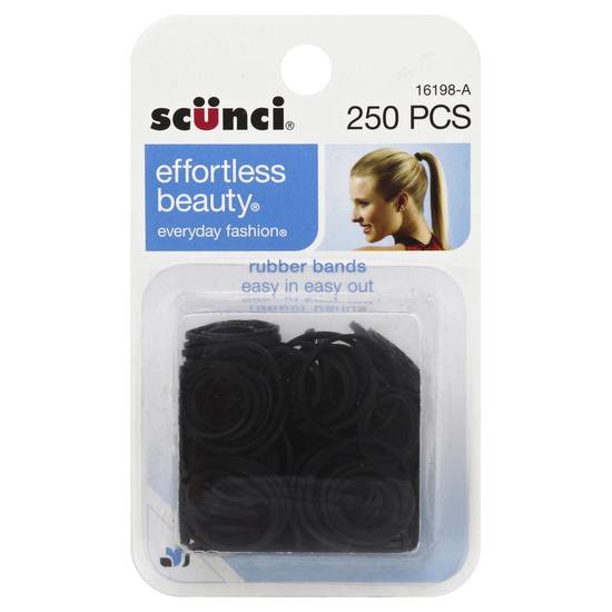 Scunci Effortless Beauty Black Rubber Bands (250 ct)