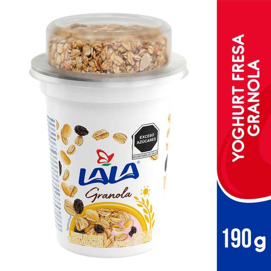 Lala yoghurt sabor fresa con granola (vaso 190 g)