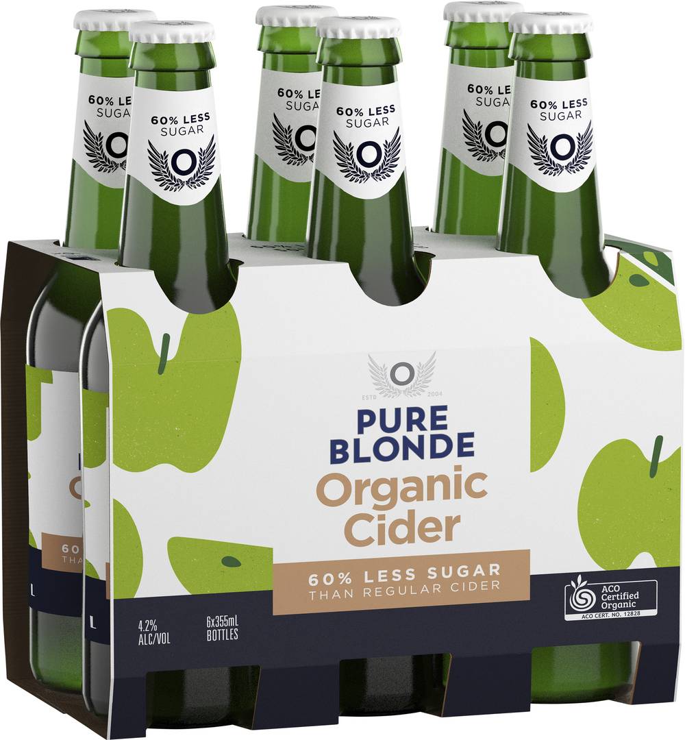 Pure Blonde Crisp Apple Cider Bottle 355mL X 6 pack