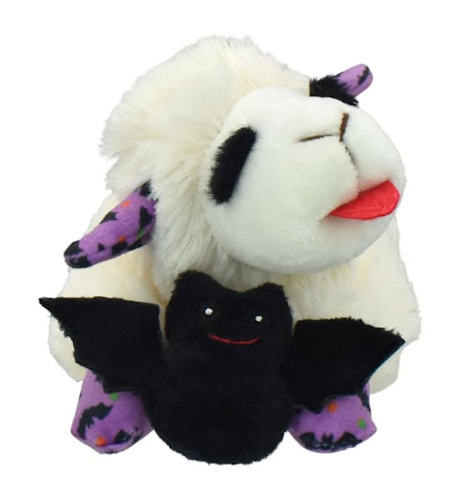 Multipet International Halloween Lamb Chop Holding a Bat for Dogs, 6" H, Small