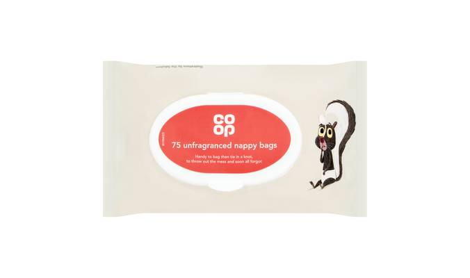 Co-op 75 Unfragranced Nappy Bags