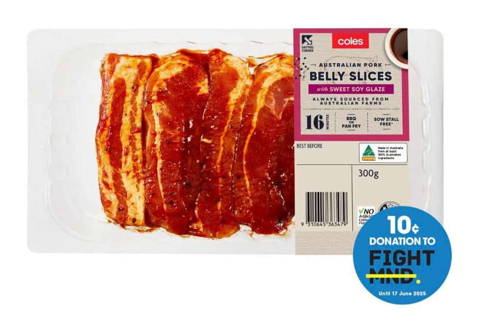 Coles Sliced Pork Belly With Sweet Soy Glaze (300g)