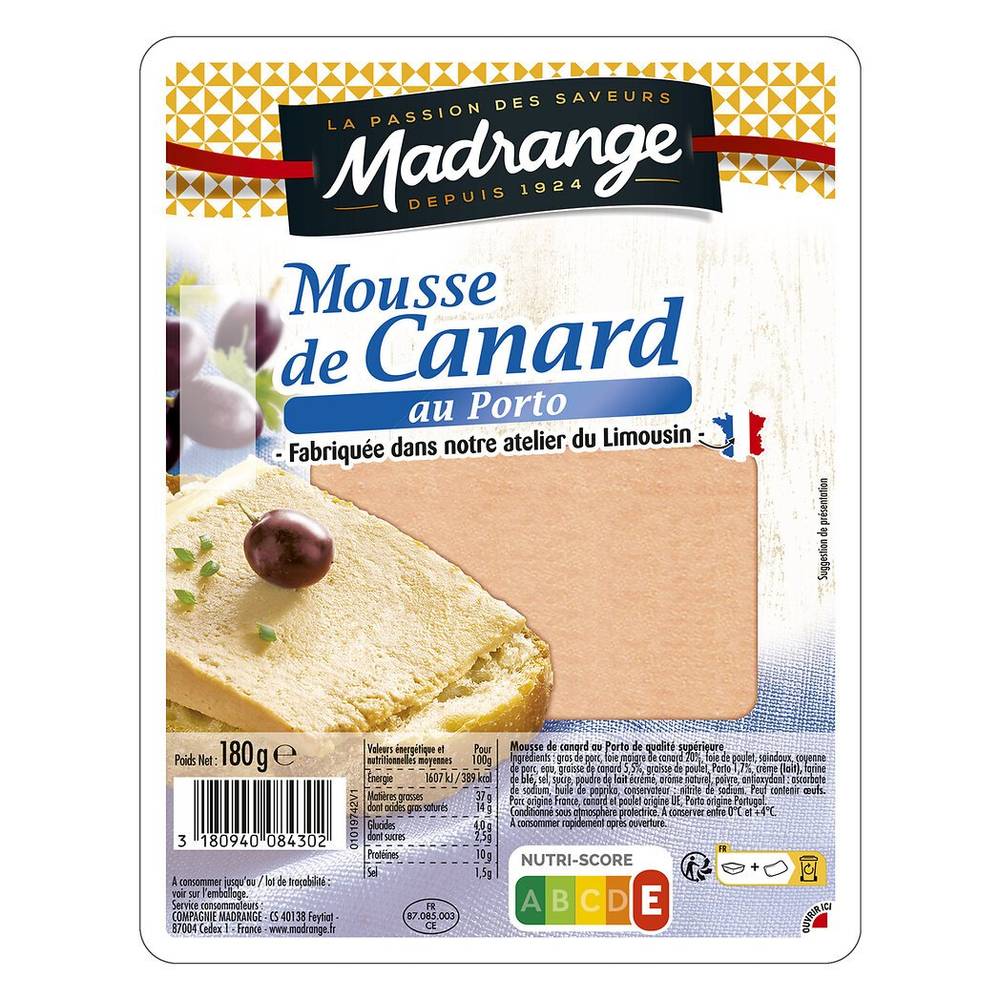 Madrange - Mousse de canard au porto (180g)