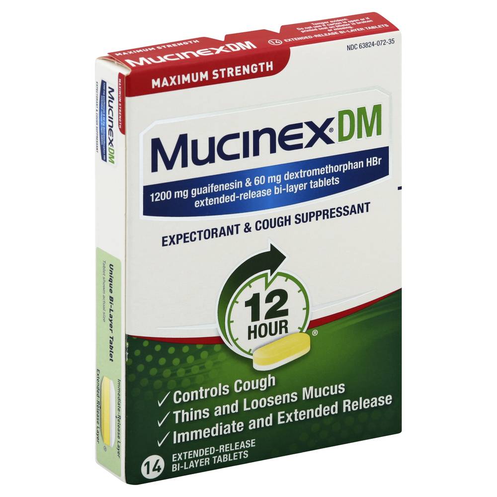 Mucinex Expectorant & Cough Suppressant Tablets (14 ct)