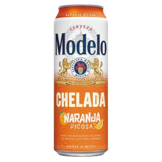 Modelo Cerveza Chelada Naranja Beer (24 fl oz) (orange-chile peppers)