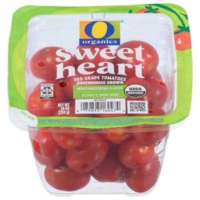 O Organics Sweet Heart Red Grape Tomatoes - 10 Oz