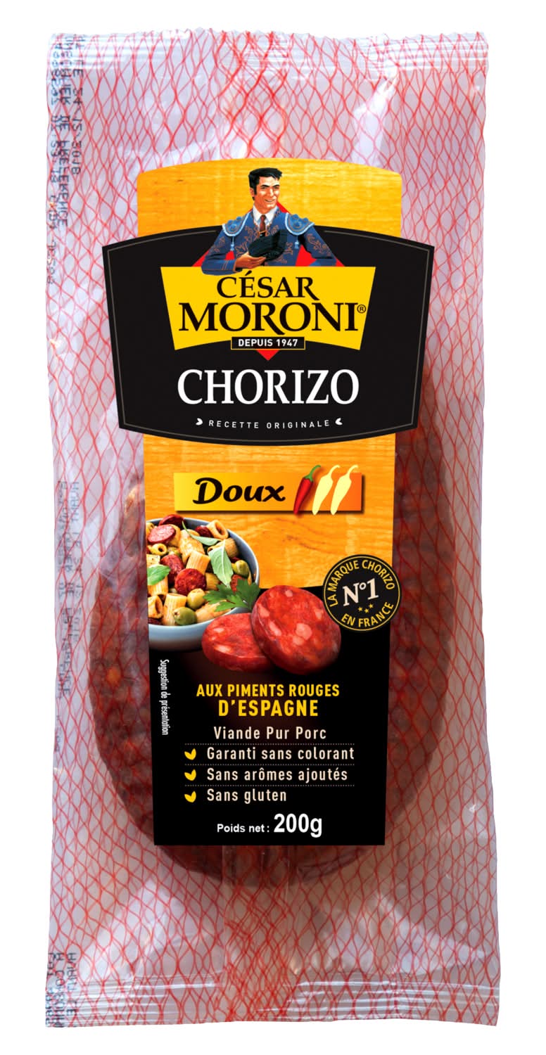 César Moroni - Chorizo doux supérieur pur porc (200g)