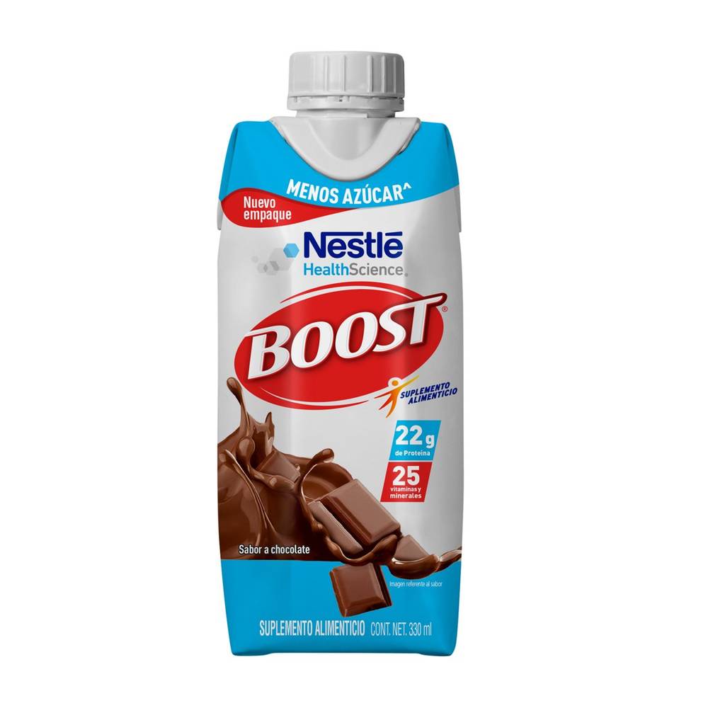 Nestlé boost menos azúcar chocolate (330 ml)