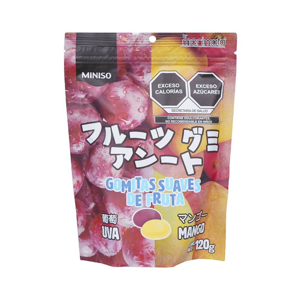 Miniso gomitas suaves de uva y mango (doypack 120 g)