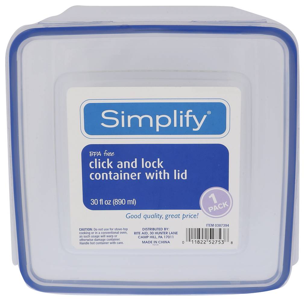 Simplify Square Click & Lock Container