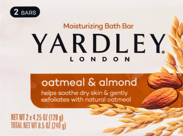 Yardley Oatmeal & Almond Moisturizing Bath Bars (2 ct)