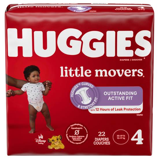 Huggies Little Movers Baby Diapers Size 4