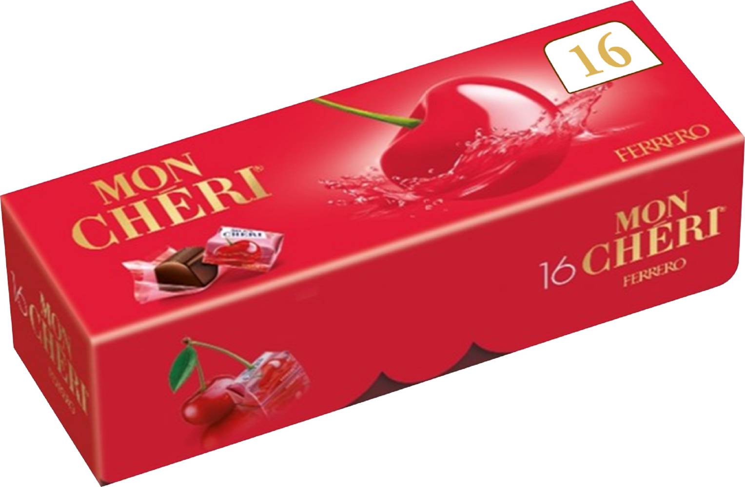 Mon Cheri - Bouchées bonbons de chocolat fin fourrés cerise et liqueur (168g)