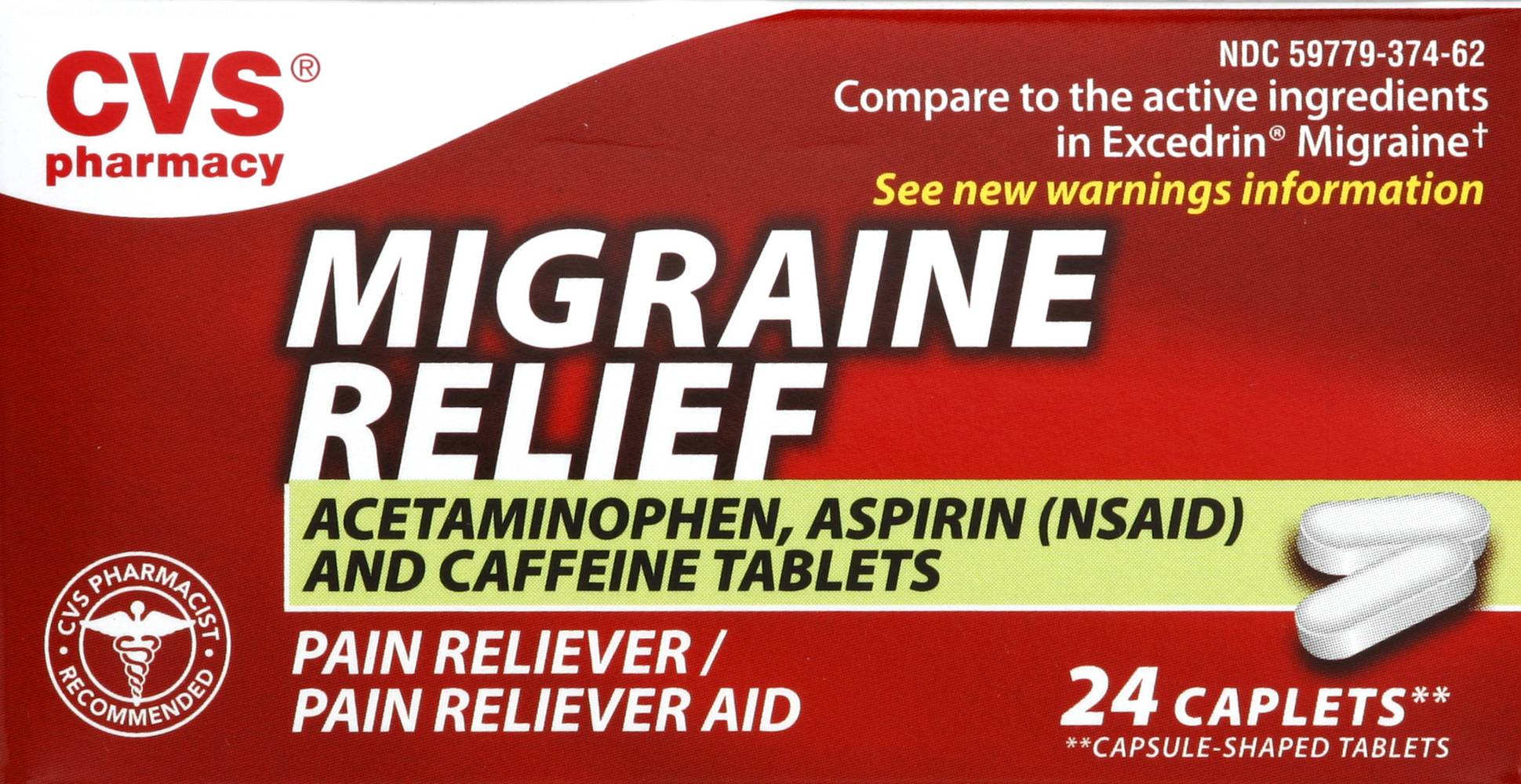 CVS Pharmacy Migraine Relief (24 ct)