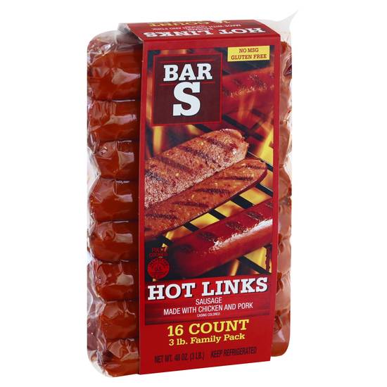 Bar-S Family pack Hot Links Sausage (16 ct)