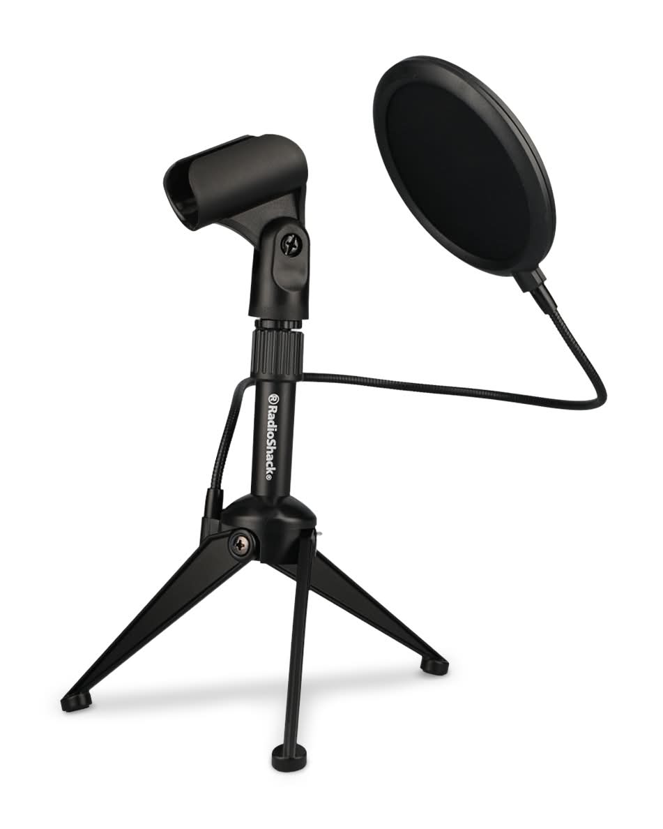 RadioShack · Soporte tripié para micrófono, negro