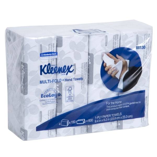 Kleenex Multi-Fold 1-ply Paper Towels 150 Per pack Case Of (4 ct)
