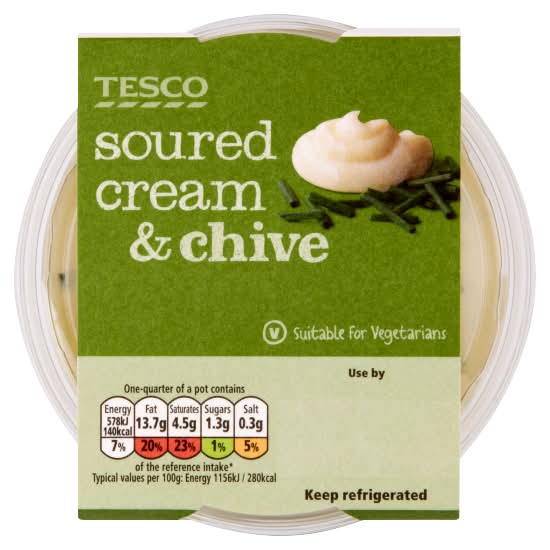 Tesco Soured Cream & Chive Dip (200g)