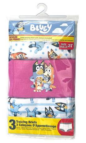 BLUEY Potty Training Pants Toddler Underwear pack, Female, 2T, Multi (3 ct)