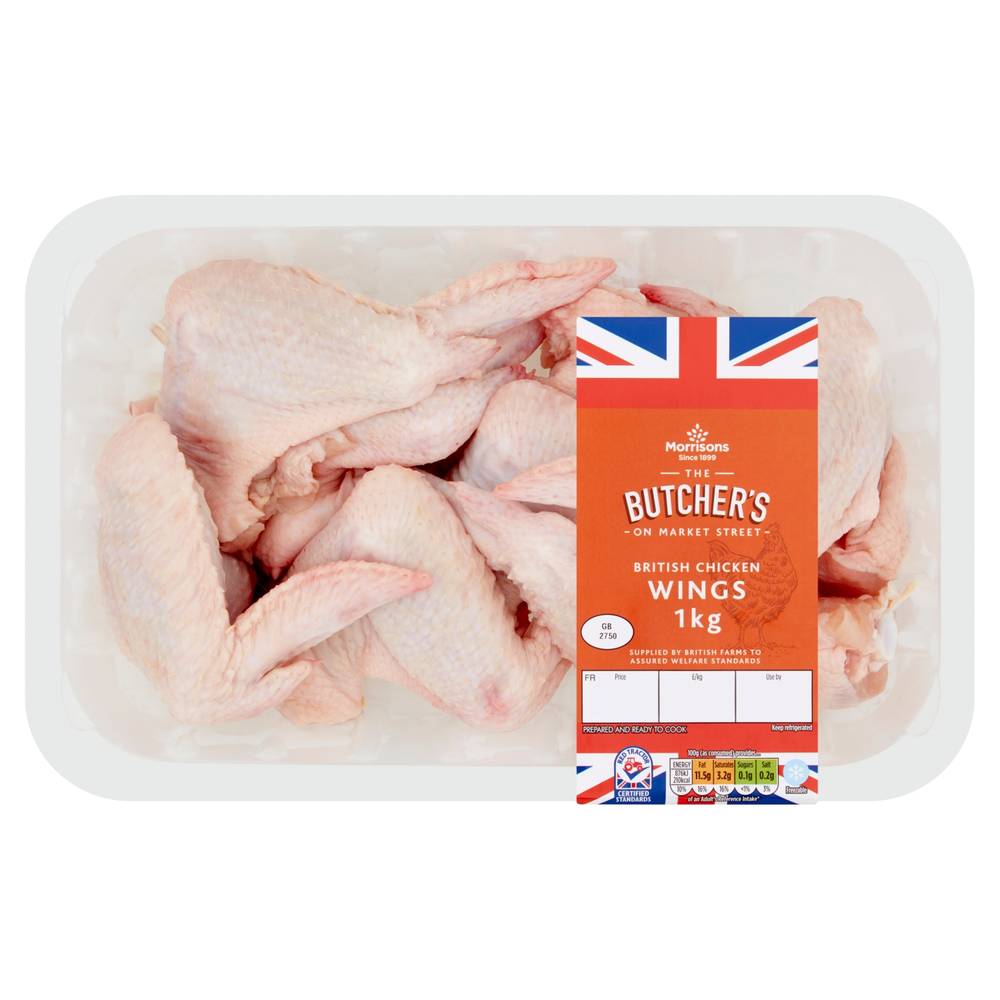 Morrisons The Butcher's on Market Street British Chicken Wings (1kg)