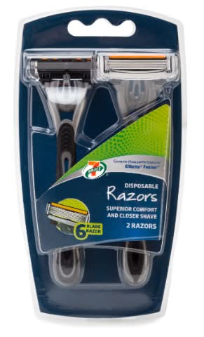 7-Select Disposable Blade Razors 6, Men (2 pack)
