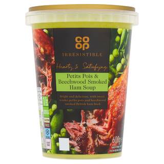 Co-op Irresistible Petits Pois & Beechwood Smoked Ham Soup 600g