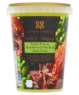 Co-op Irresistible Petits Pois & Beechwood Smoked Ham Soup 600g