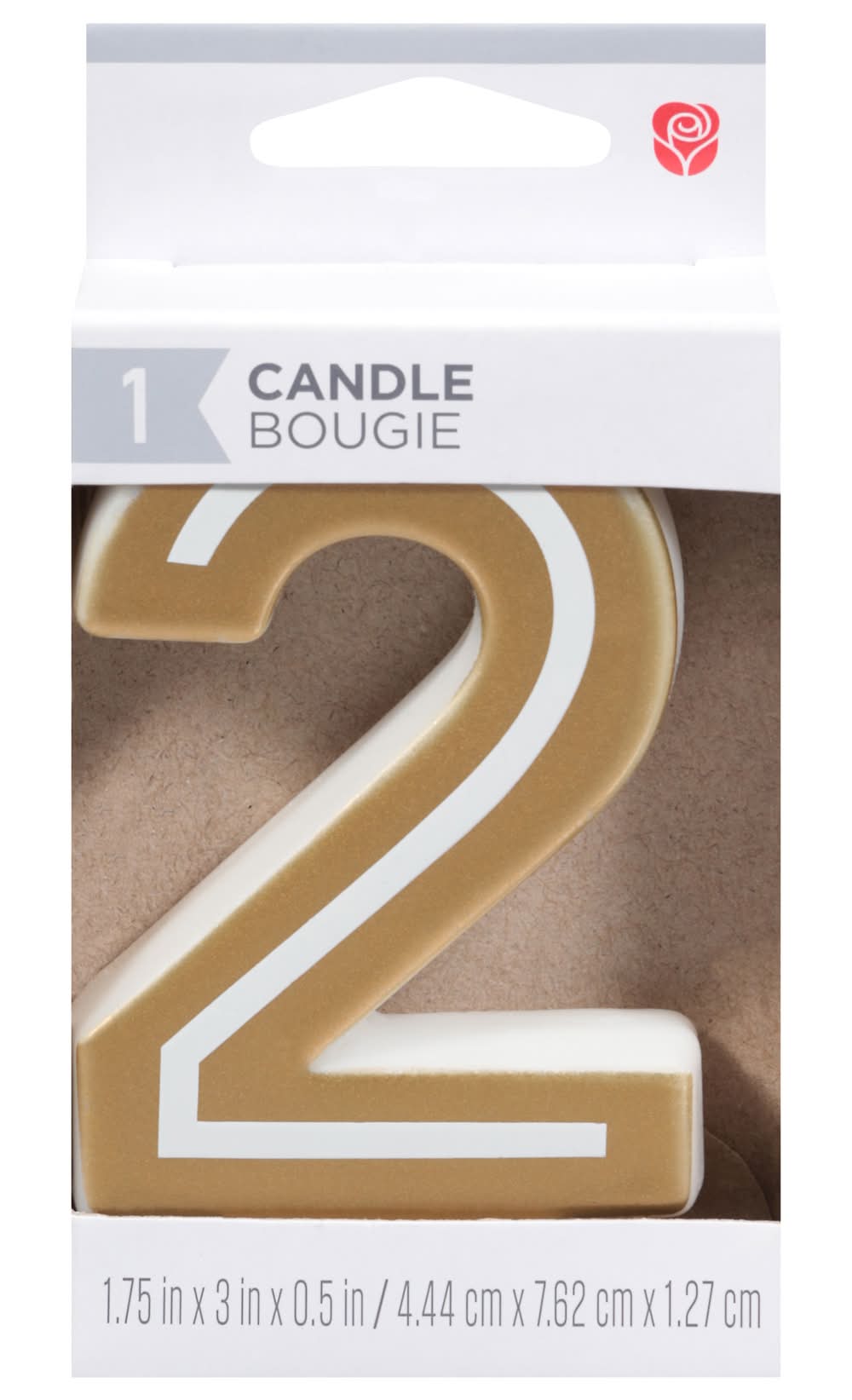 American Greetings 2 Number Candle, 1.75inX3inX0.5in