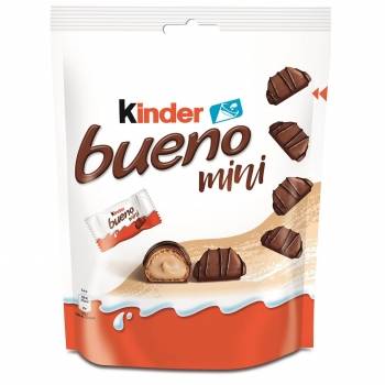 Mini barrita de chocolate con leche relleno de crema de avellanas Kinder Bueno 108 g.