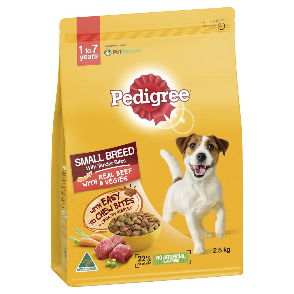 Pedigree Adult Small Breed Dry Dog Food (2.5kg)