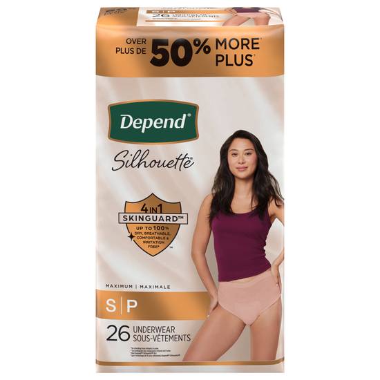 Depend Silhouette Incontinence Small (26–34" waist) Underwear