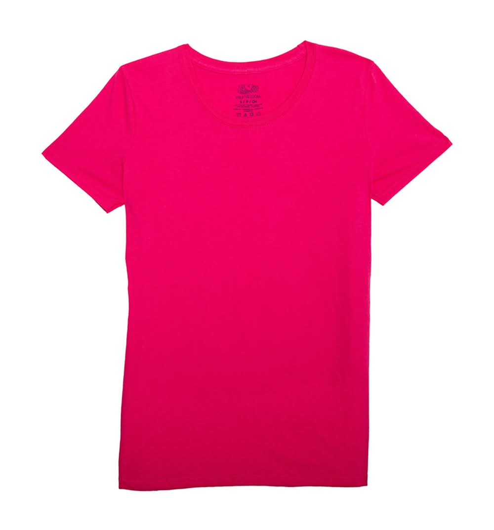 Fruit of the Loom Short Sleeve Crew T-Shirt, Women, M, Pink