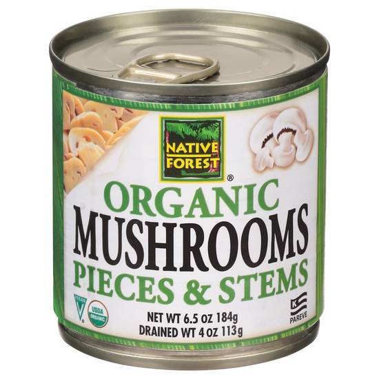 Native Forest Organic White Mushrooms Pieces & Stems (6.5 oz)