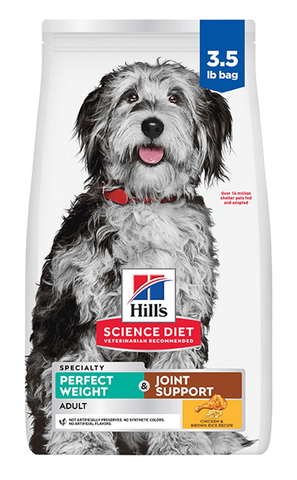 Hill's Science Diet Perfect Weight & Joint Support Adult Dry Dog Food - Chicken & Brown Rice (Flavor: Chicken, Size: 3.5 Lb)